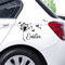 Autoaufkleber Pusteblume mit Schmetterlingen und Ihrem Wunschnamen – Personalisiert in 30 verschiedenen Farben möglich