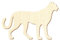 Holz Gepard - Deko Basteln 3-50cm, Größe:7cm, Pack mit:10 Stück