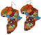 Afrikanische Karte Ohrringe Holz Schmuck Ethnic Art-ohrring Böhmische Ohrringe Für Frauen 1 Paar