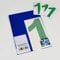 BS® Large Waterproof Non-fading Self Adhesive Vinyl Numbers | 1 (ONE) | 150mm | Pack of 4 | DARK GREEN | Wheelie Bin Numbers