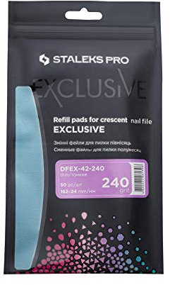 Staleks Exclusive - Lima per unghie, 42 grana 240, confezione da 50