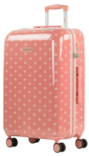SKPAT - Mittlerer Koffer Trolley 67 cm 4 Doppelräder. TSA Vorhängeschloss. Leicht. Gedrucktes Polycarbonat. Teleskopgriff. 132360, Farbe Coral Rot