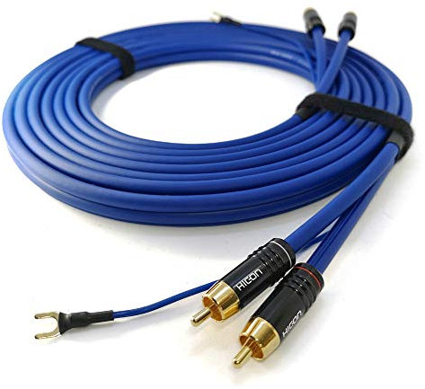Selected Cable 12m langes Phonokabel Cinchkabel geschirmt Audioleitung 2x 0,35mm² extra längere Masseleitung 1x 0,35mm² vergoldete RCA Stecker - SC81-K3-1200