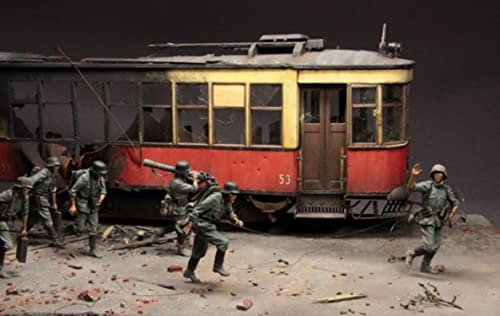 LIANGFANG 1/35 Resinfigur Modellbausätze GK Deutsche Mörsermannschaft 6 Figuren (KEIN Zug) Unmontierter und unbemalter Bausatz