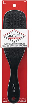 GOODY Ace Wood Boar Styler Brush,Black 1CT