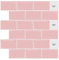 Highdi Panneaux muraux 3D, DIY Autocollant Mural Papier Peint Adhesif Mural Imitation Brique pour Salon,Bureau,Cuisine,Bain Balcon Décoration (rose,1pc)