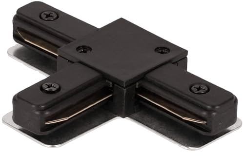 EDO System SEVA Adapter T für Schiene SEVA T Connector Black Beleuchtungssystem Schienenbeleuchtung Schienensystem Stromschienen-Verbinder T-Form Schwarz