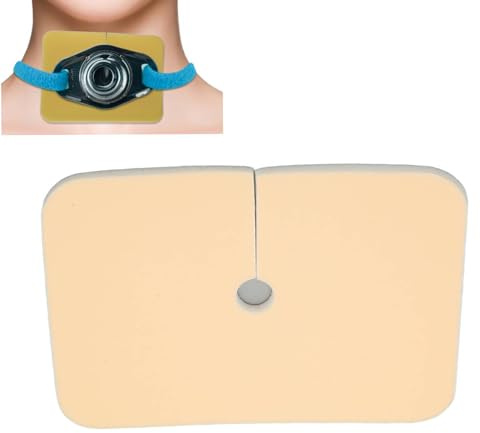 Medicazione per tracheostomia, medicazioni in schiuma morbida altamente assorbente Cuscinetti per trachea non adesivi per chirurgia adattiva del collo 10 x 7,5 cm
