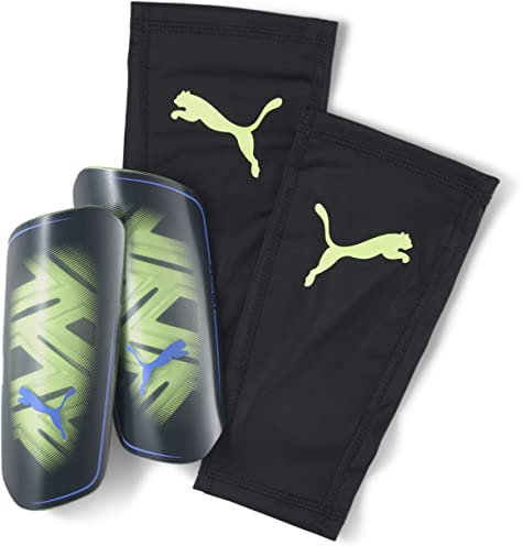 PUMA - Mens Ultra Flex Sleeve Shin Guards, Color Fizzy Light/Parisian Night, Size: X-Small