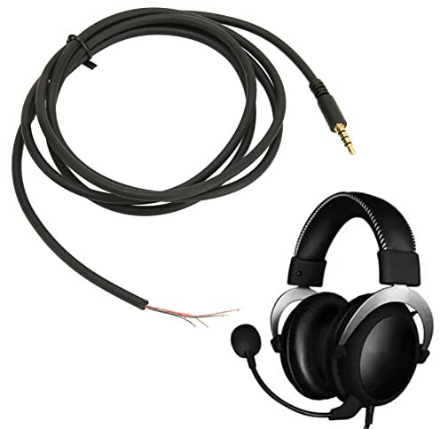 Headset Repair Cable, for, 1.5m 4.9ft Gaming Headsets Replacement Cord, OFC Core Headphone Sound Cord, for Headphone Headset Earphone Microphone Cable Repair