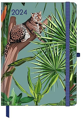 GreenLine Diary Jungle 2024 - Buchkalender - Taschenkalender - 16x22