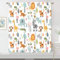 MESHELLY Safari-Vorhänge für Kinder, 106 x 160 cm (B x H), Stangentasche, Kinderzimmer, Baby, Jungen, Schlafzimmer, Dekoration, Cartoon, Löwe, Dschungel, Wald, Wildtiere, Kleinkind, Mädchen, Kinder