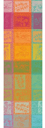 Garnier Thiebaut Tischläufer Mille Vegetaux Arc-en-ciel, beschichtet 55 x 175 cm