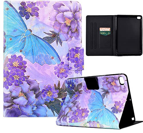 Funda para iPad 9,7 Pulgadas 2017/2018 (iPad 6.ª/5.ª generación) Carcasa iPad Air 2, iPad Air 1 Flip Magnética Case Cover con Ranura para Tarjetas y Función de Soporte, Estuche Estampado