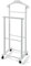 Porteur blanc porte-manteau de chambre, bois hêtre, servo muet double avec 4 roues, fabriqué en Italie