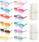Veiteibe 12 Paar Herz Sonnenbrille Partybrille Set, Transparent Herz Party Brille, Randlose Herzbrillen mit 2 Brillentaschen, für Hochzeit Geburtstag Strand Party Foto Requisiten