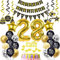 Luftballons 28. Geburtstag Deko Schwarz Gold, deko 28. Geburtstag Dekoration, Ballon 28 Geburtstag Mann deko , gold Tortendeko Geburtstag 28 Jahre Mann Geburtstagsdeko 28 Jahre Männer Frauen gold