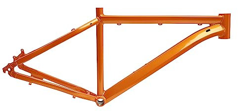 26-Zoll Aluminiumlegierung Kohlefaser Fahrradrahmen Mountainbike Straßenfahrrad Neigung Hartschwanz Rahmen Kohlenstoffrahmen Berg Fahrrad Rahmenscheibe (Orange)