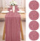 Teruntrue 4er-Pack Käsetuch-Tischläufer, staubige Rose, halbdurchsichtige Gaze-Tischdecke, 3 m, rustikale Dekorationen für Küche, Hochzeit, Urlaub, Partyzubehör (staubige Rose, 300 cm)
