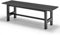 KOMFOTTEU Gartenbank Metall, Sitzbank Outdoor wetterfest, Metallbank bis 300 kg belastbar, Parkbank für Garten, Hof, Balkon, 120×36×40,5cm (Schwarz)