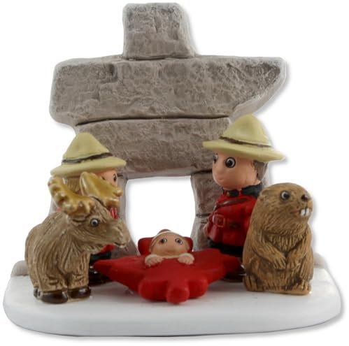Proposte Religiose Presepe dal Mondo in Ceramica da Collezione Dipinto a Mano (Canada due)