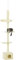 PawHut Arbre à Chat Hauteur réglable de 230 à 260 cm Tour de Jeux pour Chat Poteau à griffer 4 Niveaux d'activités avec Niche Peluche Beige