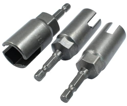 Uenhoy Flügelmutter-Schraubendreher-Set mit 6,35 mm Sechskantschaft, Schlitz-Flügelmuttern, Bohrer-Bit, Steckschlüssel-Werkzeug-Set für Plattenmutterschrauben, C-förmige Hakenschrauben – 14 mm, 16 mm,