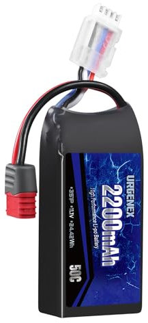 URGENEX 3S Lipo Akku 11.1V 2200mAh Upgrade Accessories for RC Car 50C High Discharge Rate RC Batteries with T Plug (1PCS)