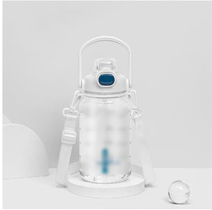 AIRAU Termo de Agua Aislado: Botella Transparente 1200 ml/42,3 oz para Ciclismo, Fitness y Oficina