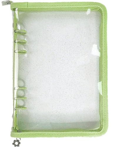 Tsffae Binder-notizbuch, PVC-notizbuch-Ordner, A5, Durchsichtig, Für Kreditkarten, Fotos, Aufbewahrung, Buch, Notizbuch-einband, 6 Ringe, Binder-einband, Persönlicher Planer-Ordner
