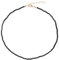 Telooco Schwarz Perlenkette Damen Choker Halskette 3mm Perlenhalsband Damen Boho Kristall Halskette Trachtenkette Perlen Choker für Cosplay Teeparty Geburtstagsfeier Partygeschenk