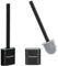 Yumuwind Toilet Brushes & Holders, 2 Pack Silicone Toilet Brush with No-Slip Long Plastic Handle, Quick Drying Loo Brush and Holder and Base for Anti-drip, Black