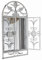 Palazzo Aja337 Miroir mural pour fenêtre style maison de campagne 65 cm