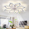 Caufloce Salón Ventilador De Techo Con Luz Reversible, Regulable Lamparas Ventilador De Techo Alexa APP, Moderno Lámpara Ventilador Timer 6 Velocidad Flor Para Dormitorio-white