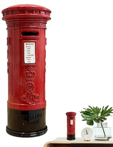Rote Metall-Spardose im Londoner Retro-Stil, einzigartige Londoner Straße, rotes Briefkasten-Design, Spardose für Kinder, Freunde, Männer und Erwachsene, Vintage-Stil, roter Briefkasten, London-Thema