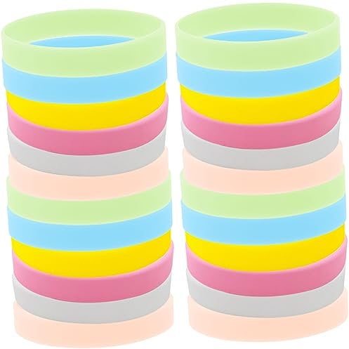 Toyvian Stück Neon-leuchtarmbänder Armreifen für Jungen und Mädchen Erwachsene Silikonarmbänder für Partygeschenke