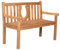 MR. DEKO Gartenbank Motiv Teakholz | Holzbank mit Lehne | Friesenbank für draußen | 2-Sitzer 120x60x94 cm | Sitzbank Teak massiv & wetterfest Garten Balkon Terrasse | Parkbank zum Relaxen (Hufeisen)