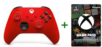 Xbox Wireless Controller - Pulse Red + Game Pass Ultimate | 1-Month Membership