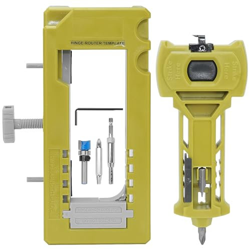 Door Hinge & Door Latch Installation Kit, DoorHinge Mortiser Template, DoorLatch for Accurate Chiseling and Scoring, DoorLock Installation Kit