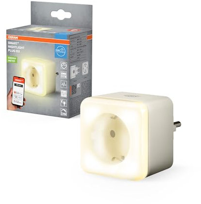 OSRAM SMART+ WIFI prise UE avec veilleuse, en blanc, protection IP20, pour intégration d'appareils dans la maison connectée et sécurité