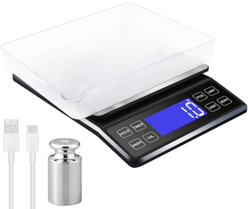 0.1g/5kg Große Digitale Küchenwaage, digitale Waage mit Hintergrundbeleuchtung, Hochpräzise Bäckereiwaage, Digital Waage Küchen für Lebensmittel, Kochen, Backen