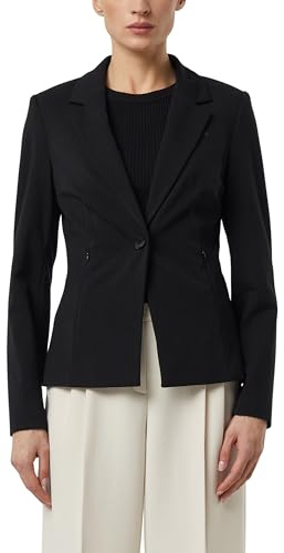 COMMA Taillierter Blazer aus weichem Jersey mit Reißverschlusstaschen