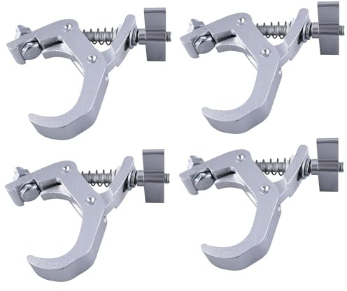 GIVIHGETI 4 Stück Traversenklammer für Bühnenscheinwerfer, C-Klemme 40-60mm, DJ-Lichtmastklemme, Halbkupplung, Truss Haken für Traverse Schellen Hook Clamps Truss Klemme Stage Lighting Hanging Bracket