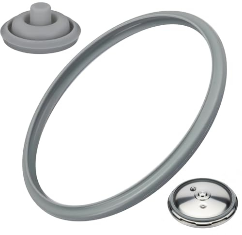 YQOPDEBD Schnellkochtopf Ersatzteile, Dichtungsring Schnellkochtopf 24 cm, Gummiring Für Schnellkochtopf, Schnellkochtopf Set Mit Ring Und Kappe