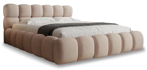 INTENSE DECO Lit Coffre Tomaso 140cm Velours Beige