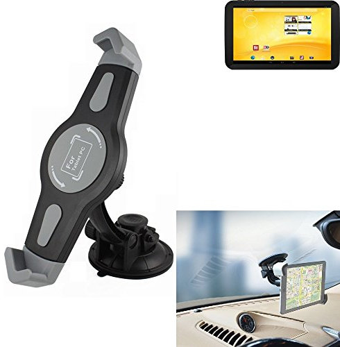 K-S-Trade Qualitativ & Innovativ Scheiben-Halterung Für Tablets Für TrekStor Volks-Tablet 2 KFZ Tablet Saugnapf Auto Halterung Windschutzscheibe