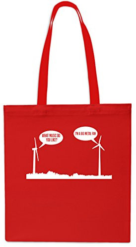 I'm A Big Metal Fan Tote Shopping Gym Beach Bag 42cm x38cm, 10 litrest-Small-Red