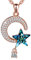 Infinite U Delicate Necklace Star and Moon Pendant Rose Gold Necklace Half Moon Charm