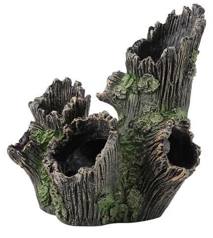 Garosa Aquarium Treibholz Kunstharz Baum Stamm Zucht Spiel Haus Baum Wurzeln Hohl Baum Loch für Aquarium Ornamente (ST-004A)