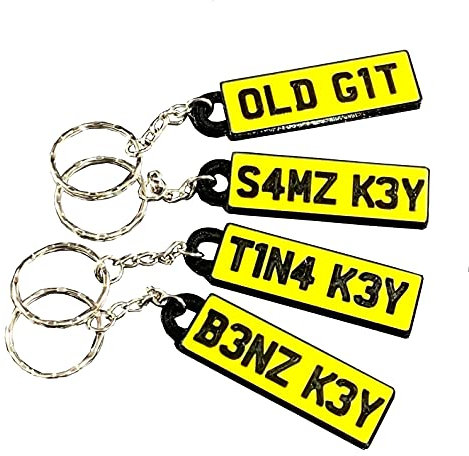 Numberplate Keyring Keychain